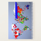 Die Weltkarte mit ihren Flaggen Planer (Rückseite)