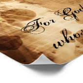 Die Weltkarte nach John 3:16 Poster (Ecke)