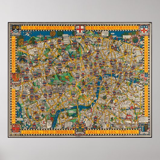 Die Weltkarte von London Poster (Vorne)