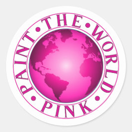 DIE WELTPINK-Diversity-Feier Runder Aufkleber