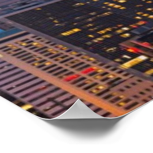 Die Weltraumneedle und das Stadtzentrum von Seattl Poster (Ecke)