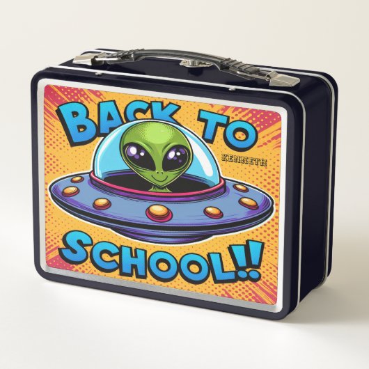 Die Weltraumschule beginnt Metall Brotdose (Rückseite)