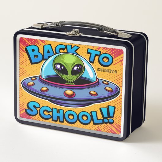 Die Weltraumschule beginnt Metall Brotdose (Vorderseite)