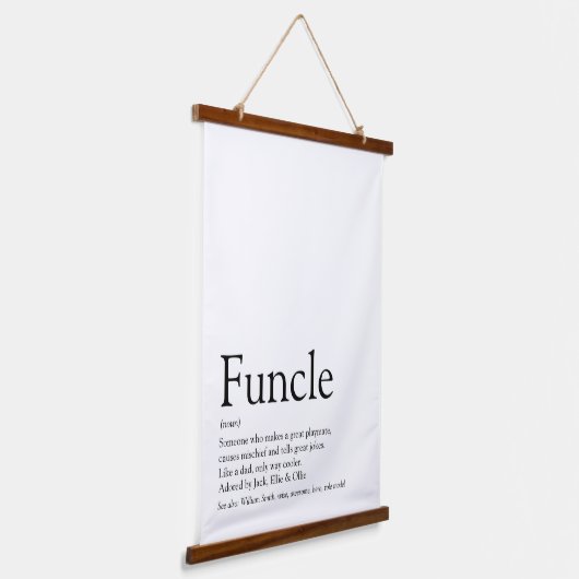 Die weltweit beste jemals funktionierende Onkel-Mo Wandteppich Mit Holzrahmen (Gewinkelt)