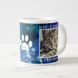 Die weltweit beste Katzenpaw-Mama druckt Foto Spac Jumbo-Tasse