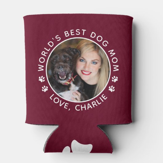 Die weltweit beste Mama für Hunde druckt kundenspe Dosenkühler (Rückseite)