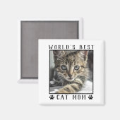 Die weltweit besten Cat Mama Paw Prints Foto Frame Magnet (Vorderseite/Rückseite)
