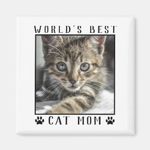 Die weltweit besten Cat Mama Paw Prints Foto Frame Magnet