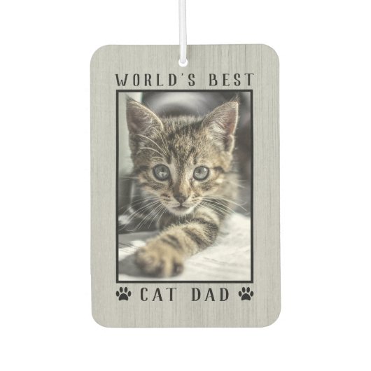 Die weltweit besten Cat Vater Paw Prints Pet Foto Autolufterfrischer (Vorderseite)