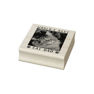 Die weltweit besten Cat Vater Paw Prints Pet Foto Gummistempel