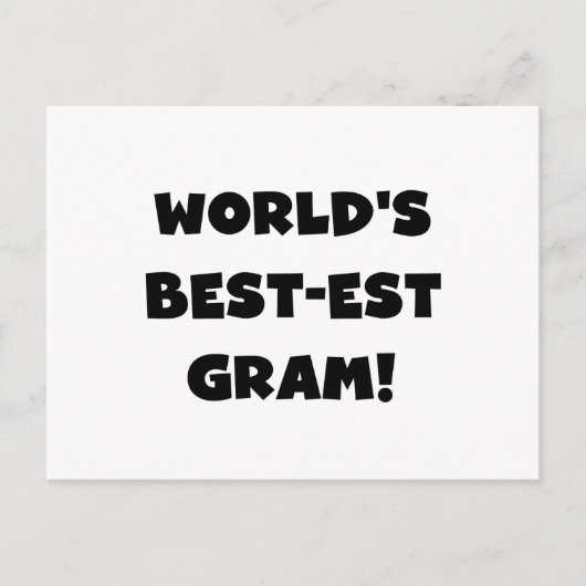 Die weltweit besten Gram Black Text Tshirts und GI Postkarte (Vorderseite)