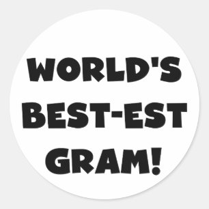 Die weltweit besten Gram Black Text Tshirts und GI Runder Aufkleber