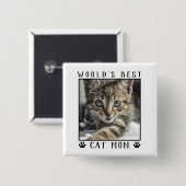 Die weltweit besten Katzenpaw-Mamas drucken Foto-R Button (Vorne & Hinten)