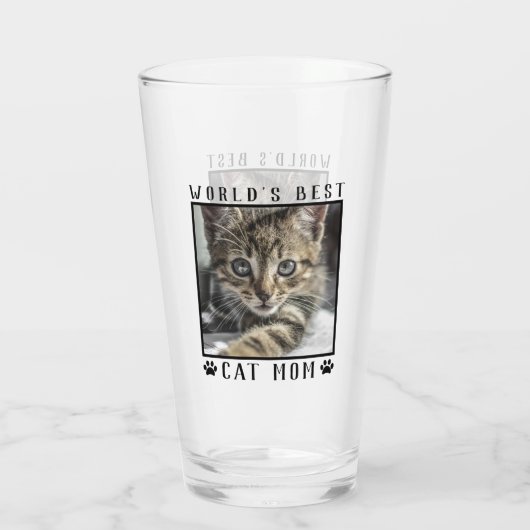 Die weltweit besten Katzenpaw-Mamas drucken Foto-R Glas (Rückseite)
