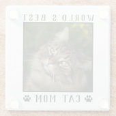 Die weltweit besten Katzenpaw-Mamas drucken Foto-R Glasuntersetzer (Rückseite)