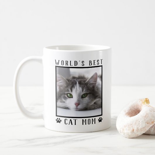 Die weltweit besten Katzenpaw-Mamas drucken Foto-R Kaffeetasse (Mit Donut)
