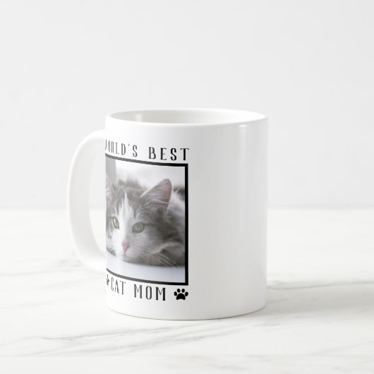 Die weltweit besten Katzenpaw-Mamas drucken Foto-R Kaffeetasse (Vorderseite Links)