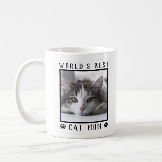 Die weltweit besten Katzenpaw-Mamas drucken Foto-R Kaffeetasse (Links)