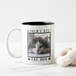 Die weltweit besten Katzenpaw-Mamas drucken Foto-R Zweifarbige Tasse