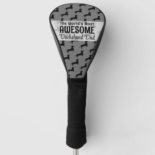 Die weltweit Phantastischste Dackel Vater Geschenk Golf Headcover (Vorderseite)
