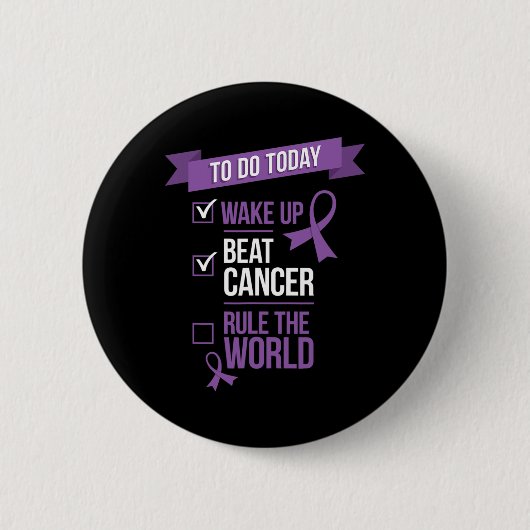 Die weltweite Beat Cancer-Regel geweckt Button (Vorderseite)
