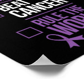 Die weltweite Beat Cancer-Regel geweckt Poster (Ecke)