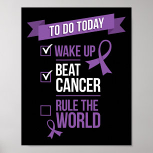 Die weltweite Beat Cancer-Regel geweckt Poster
