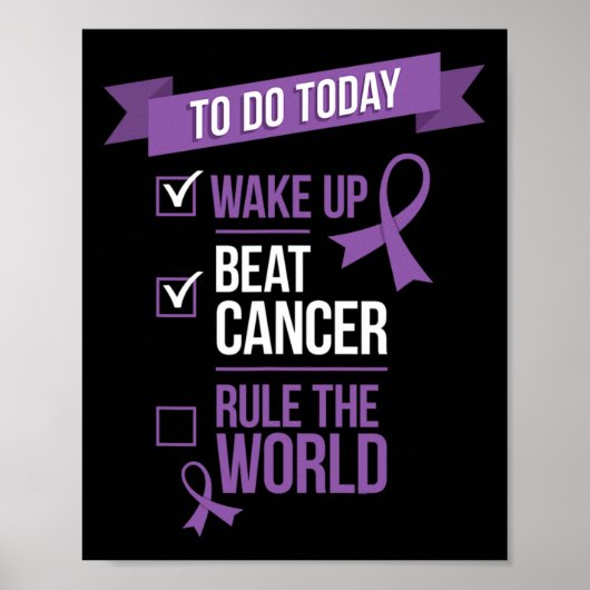 Die weltweite Beat Cancer-Regel geweckt Poster (Vorne)