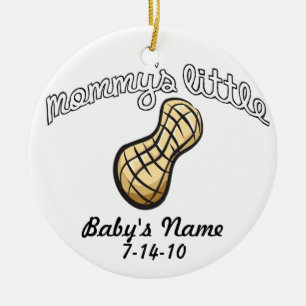 Die wenige Erdnuss der Mama - Ihr Name Keramik Ornament