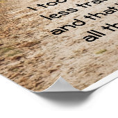 die weniger befahrene Straße Poster (Ecke)