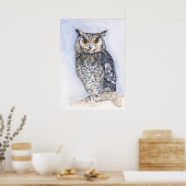 Die weniger er sprach Aquarelldruckplakette Poster (Küche)