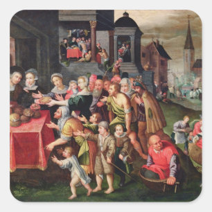 Die Werke der Gnade Quadratischer Aufkleber