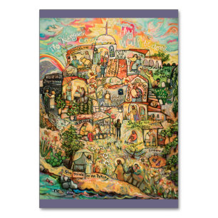 Die Werke des Gnade-Gebet-Kartons Tischnummer