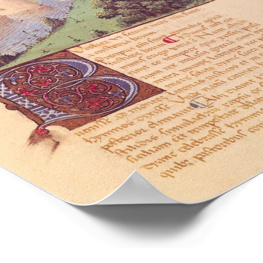 Die Werke von Virgil mit Kommentaren von Servius Poster (Ecke)