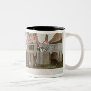 Die Werkstatt der Gewehr-Hersteller, 1793 Zweifarbige Tasse