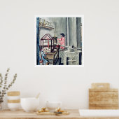 Die Werkstatt der Silberschmiede, von einem Silber Poster (Küche)