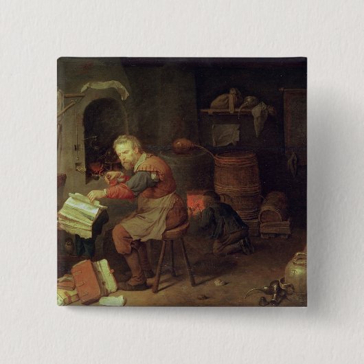 Die Werkstatt des Alchemisten Button (Vorderseite)