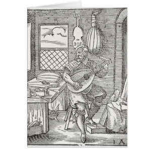 Die Werkstatt des Instrument-Herstellers, c.1570