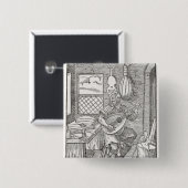 Die Werkstatt des Instrument-Herstellers, c.1570 Button (Vorne & Hinten)