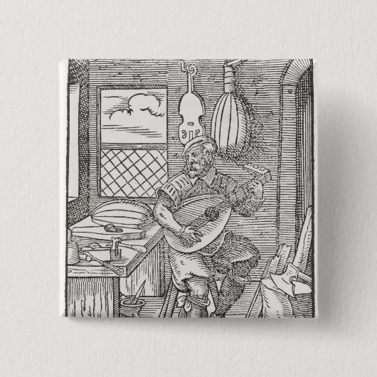 Die Werkstatt des Instrument-Herstellers, c.1570 Button (Vorderseite)