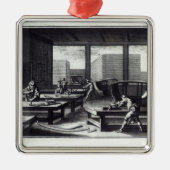 Die Werkstatt des Schreiners Silbernes Ornament (Vorne)