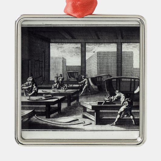 Die Werkstatt des Schreiners Silbernes Ornament (Vorne)