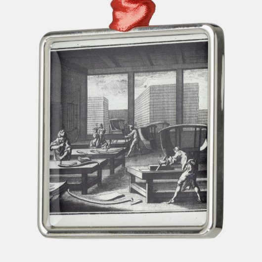 Die Werkstatt des Schreiners Silbernes Ornament (Links)