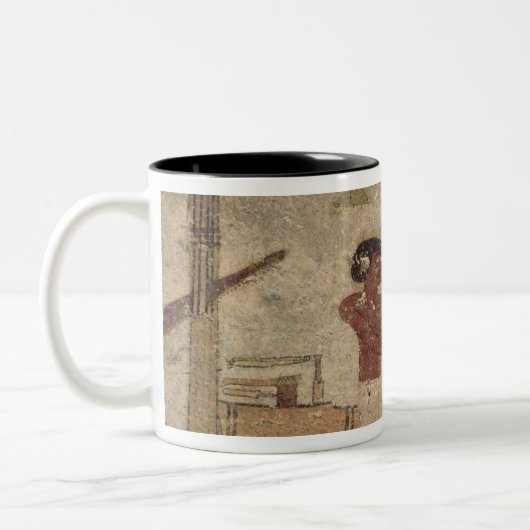 Die Werkstatt des Tischlers Zweifarbige Tasse (Links)