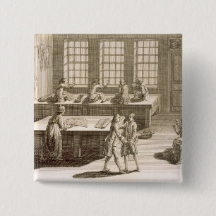 Die Werkstatt eines Schneiders, vom 'Encyclopedie Button