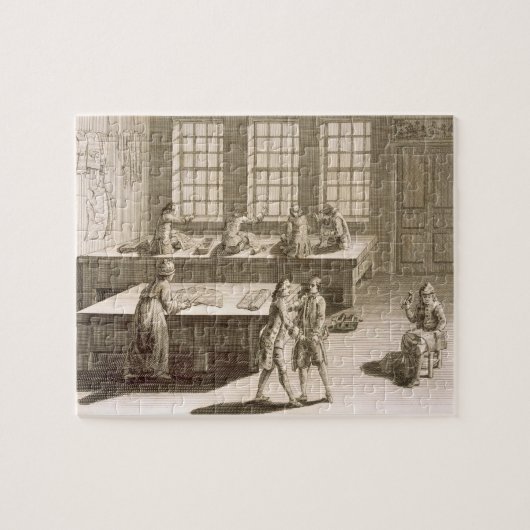Die Werkstatt eines Schneiders, vom 'Encyclopedie Puzzle (Horizontal)