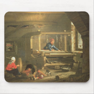 Die Werkstatt eines Webers, 1656 (Öl auf Leinwand Mousepad