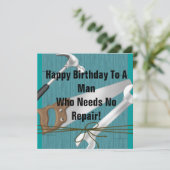 Die Werkzeug-Einladungen SCHABLONE der Männer Einladung (Stehend Vorderseite)