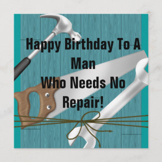 Die Werkzeug-Einladungen SCHABLONE der Männer Einladung