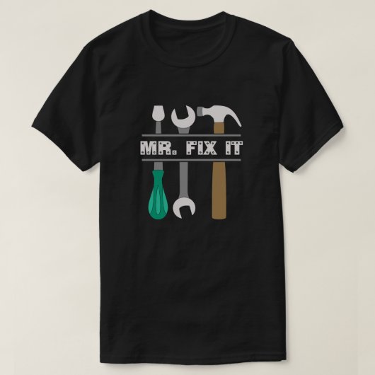 Die Werkzeug-Herr Fix It der Männer T-Shirt (Design vorne)